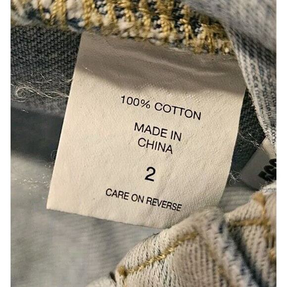 Happy X Nature Kate Hudson NWT Glide Light Wash Denim Midi Dress Size 2 Pockets - Picture 9 of 10